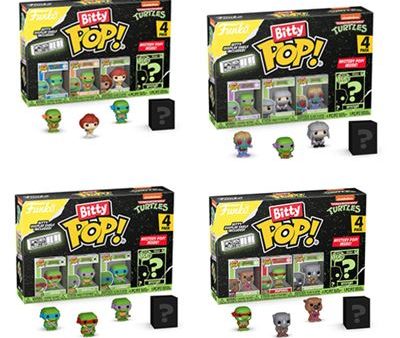 Funko Bitty Pop! Figura de Vinyl Teenage Mutant Ninja Turtles - Pack de 4 | Inclui Figura Mistério Cheap