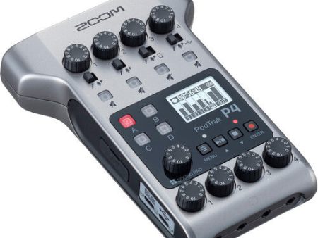 Zoom PodTrak P4 Portable Multitrack Podcast Recorder Fashion