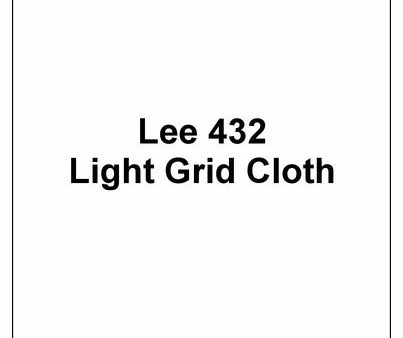 Lee 432 Light Grid Cloth Diffusion Lighting Gel 54 x25  **SOLD BY THE FOOT ONLY** For Cheap