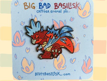 Big Bad Basilisk Enamel Pin For Cheap